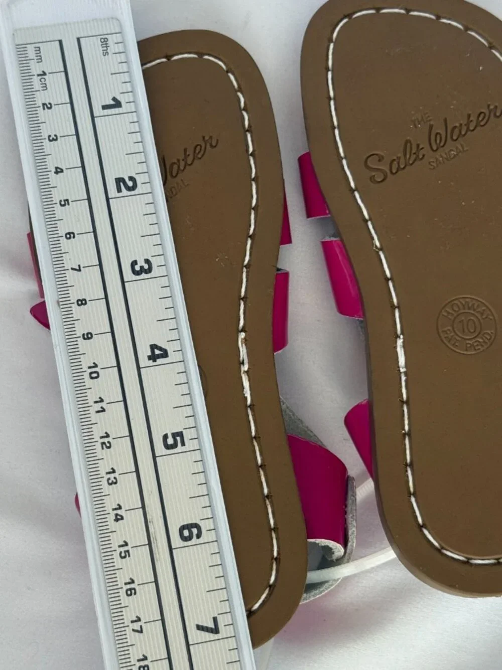 SALT WATER ORIGINAL SANDALS TODDLER GIRLS 11 HOYWAY SIZE 10 PINK FUCHSIA LEATHER